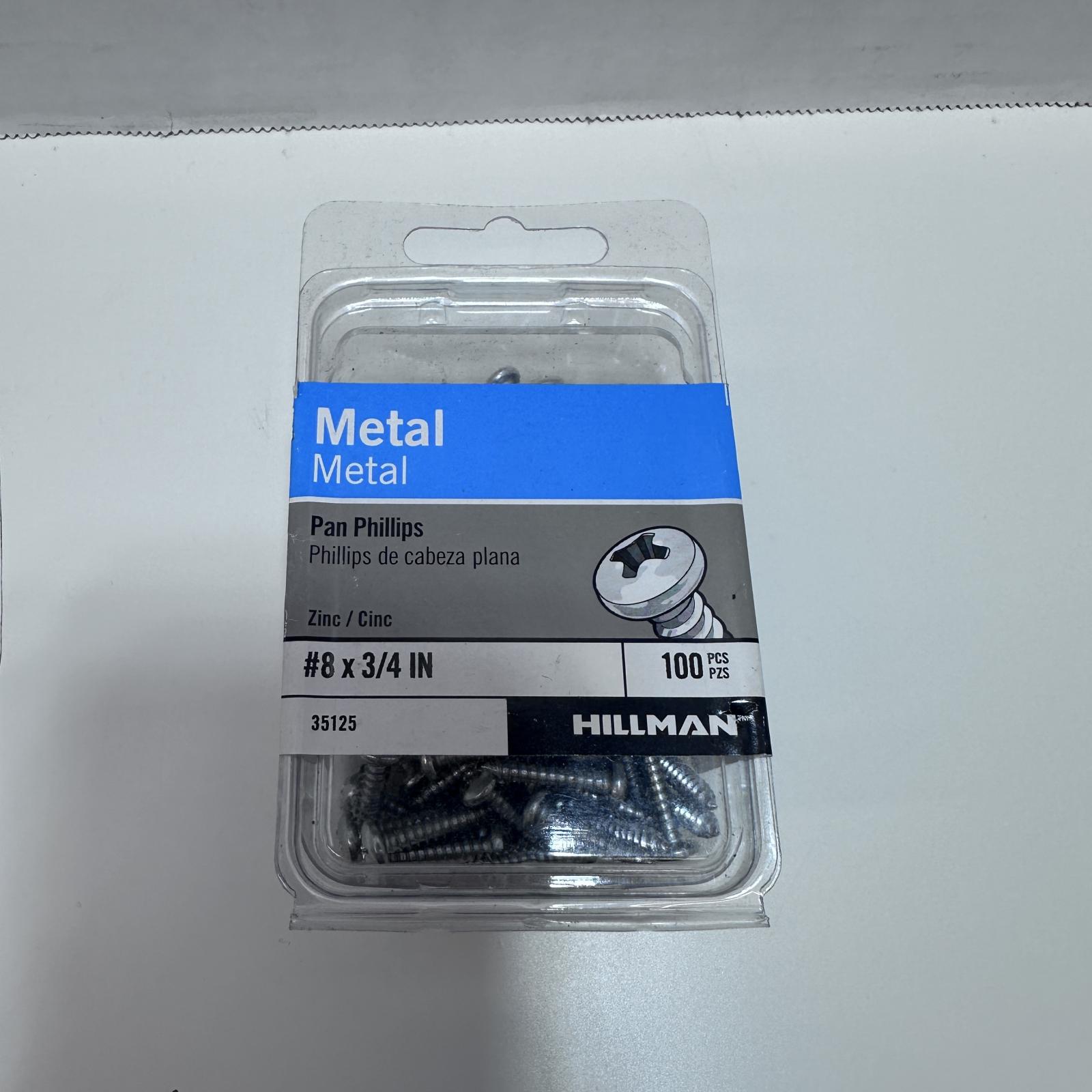 Lot of 2 Hillman #8 x 3/4-in Phillips Drive Standard Sheet Metal Screws - Photo 4