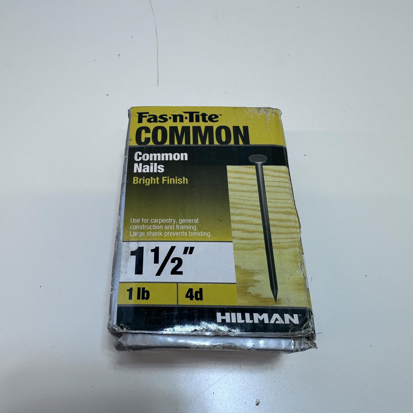 HILLMAN FASTENERS 461354 1.5" 4D Bright Finish Common Nail 1 Lb Box - Photo 3