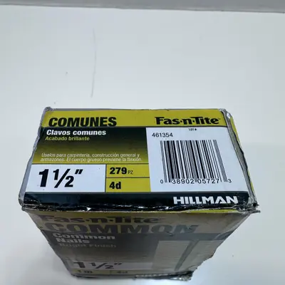 HILLMAN FASTENERS 461354 1.5" 4D Bright Finish Common Nail 1 Lb Box at Fasteners & Hardware in new condition