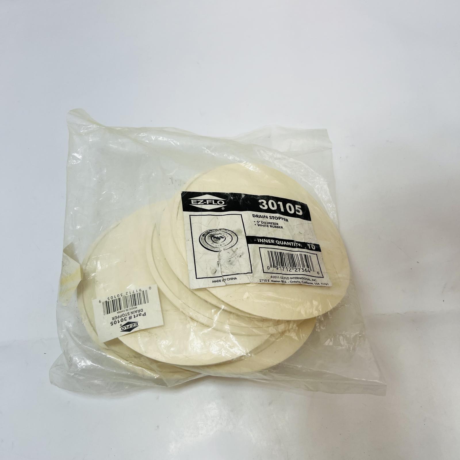 EZ-FLO 30105 Drain Stopper 5" Diameter White Rubber - Photo 2