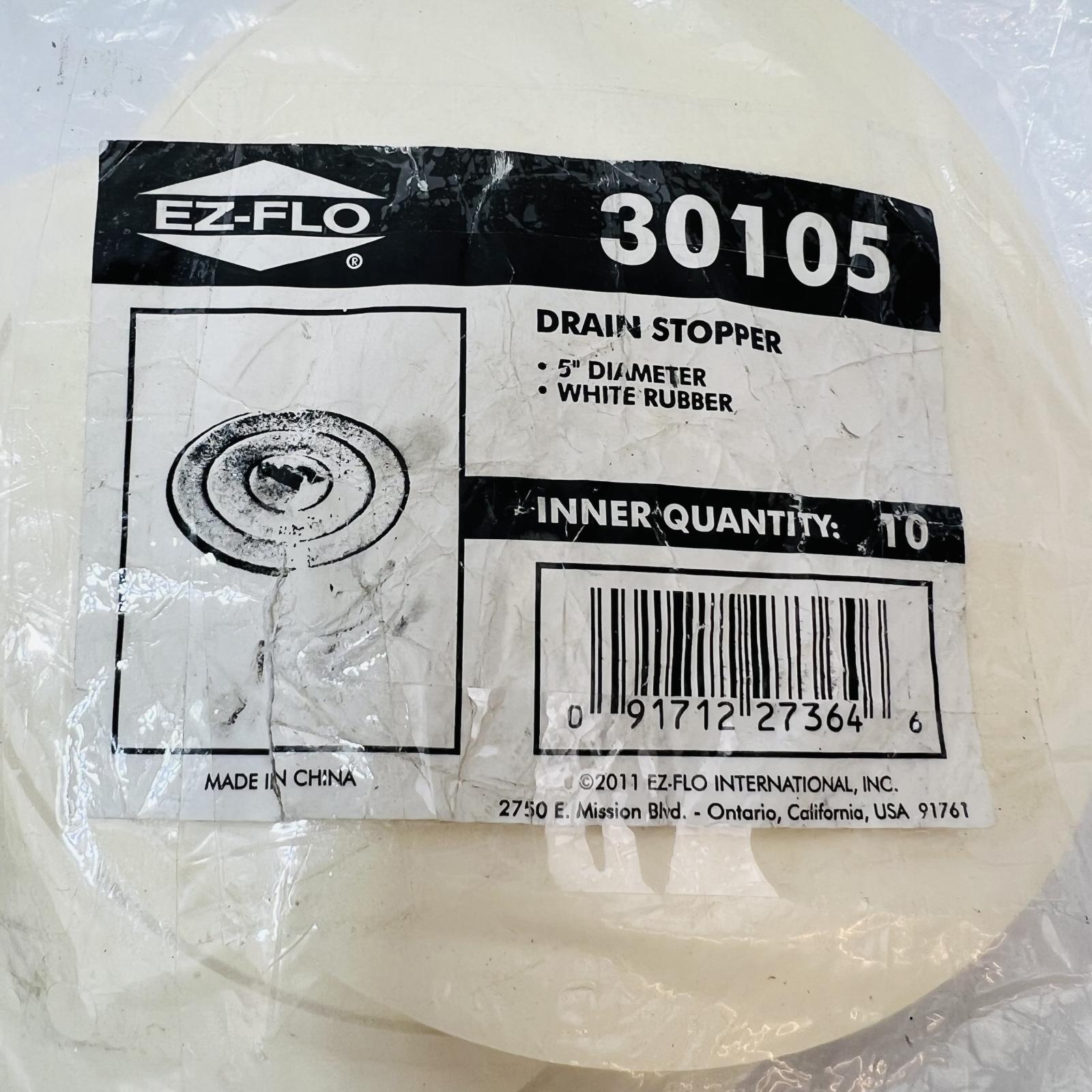 EZ-FLO 30105 Drain Stopper 5" Diameter White Rubber - Photo 3