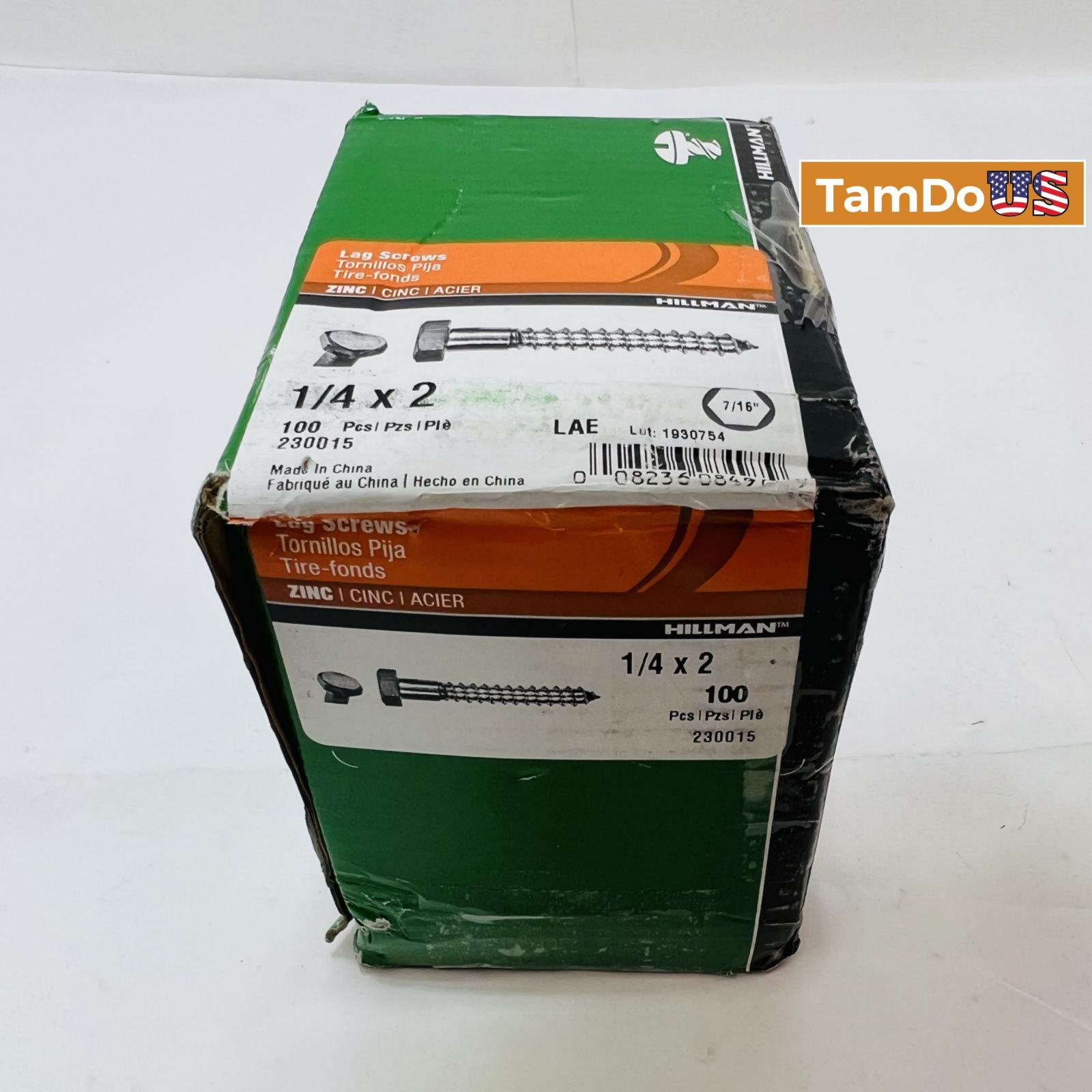 Hillman Zinc-Plated Steel Coarse Thread Hex Lag Screw 1/4 x 2 - Photo 5