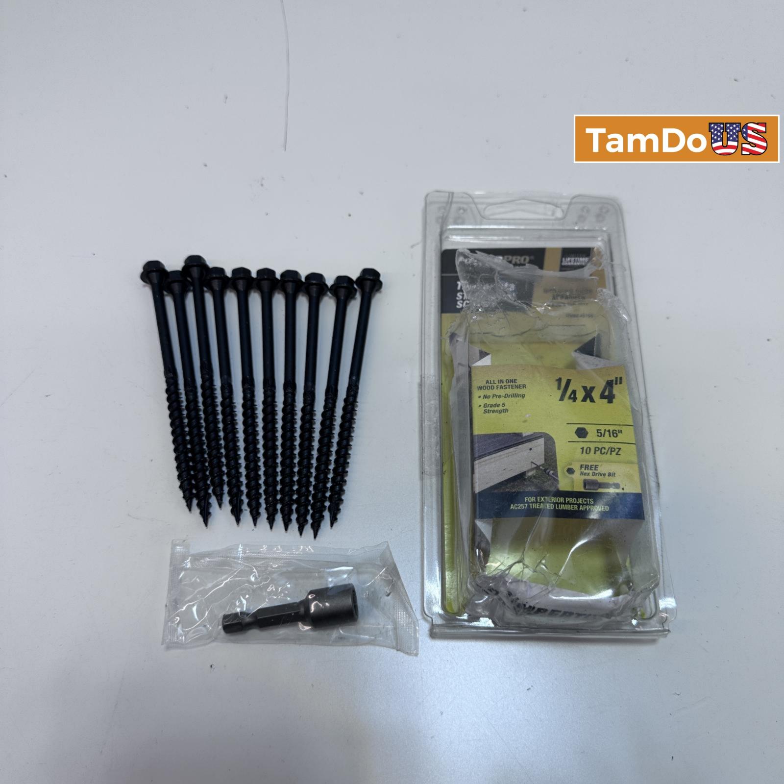 PowerPro All in One Wood Fastener 1/4x4" 5/16" Head 10Pc/Pz - Photo 4