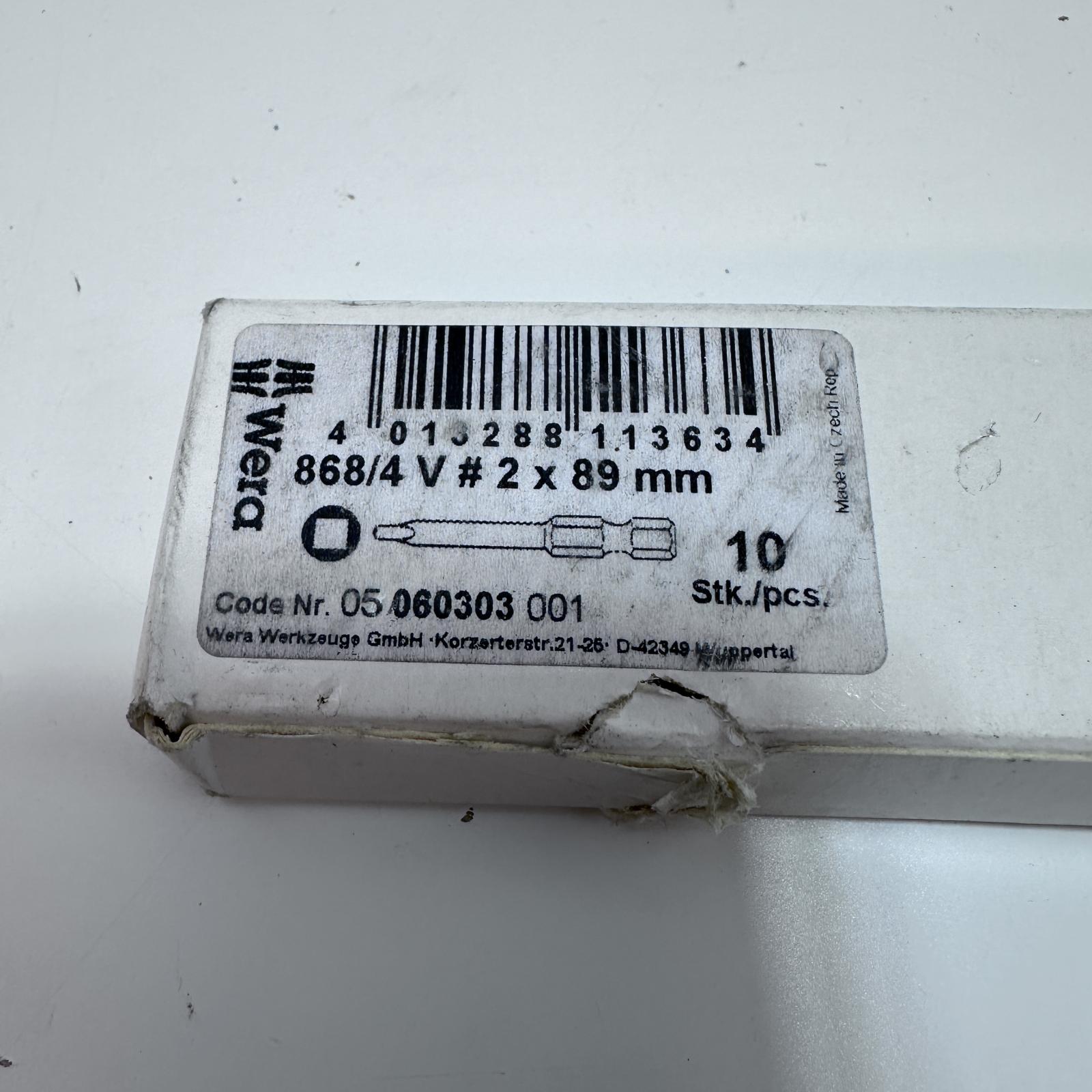 Wera 060303, 868/4 V Square-Plus Bits, #2 x 89 mm (10 pcs) - Photo 3