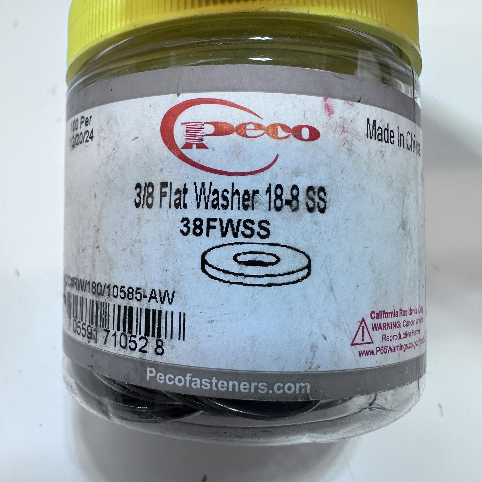 Peco 3/8" Flat Washers 100 Pack - Photo 4