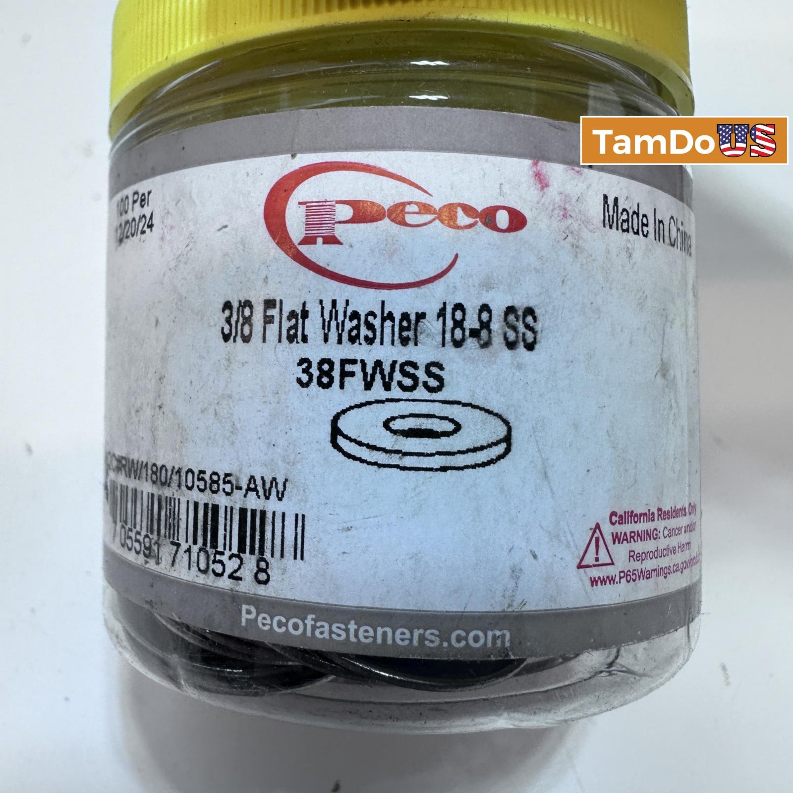 Peco 3/8" Flat Washers 100 Pack - Photo 6