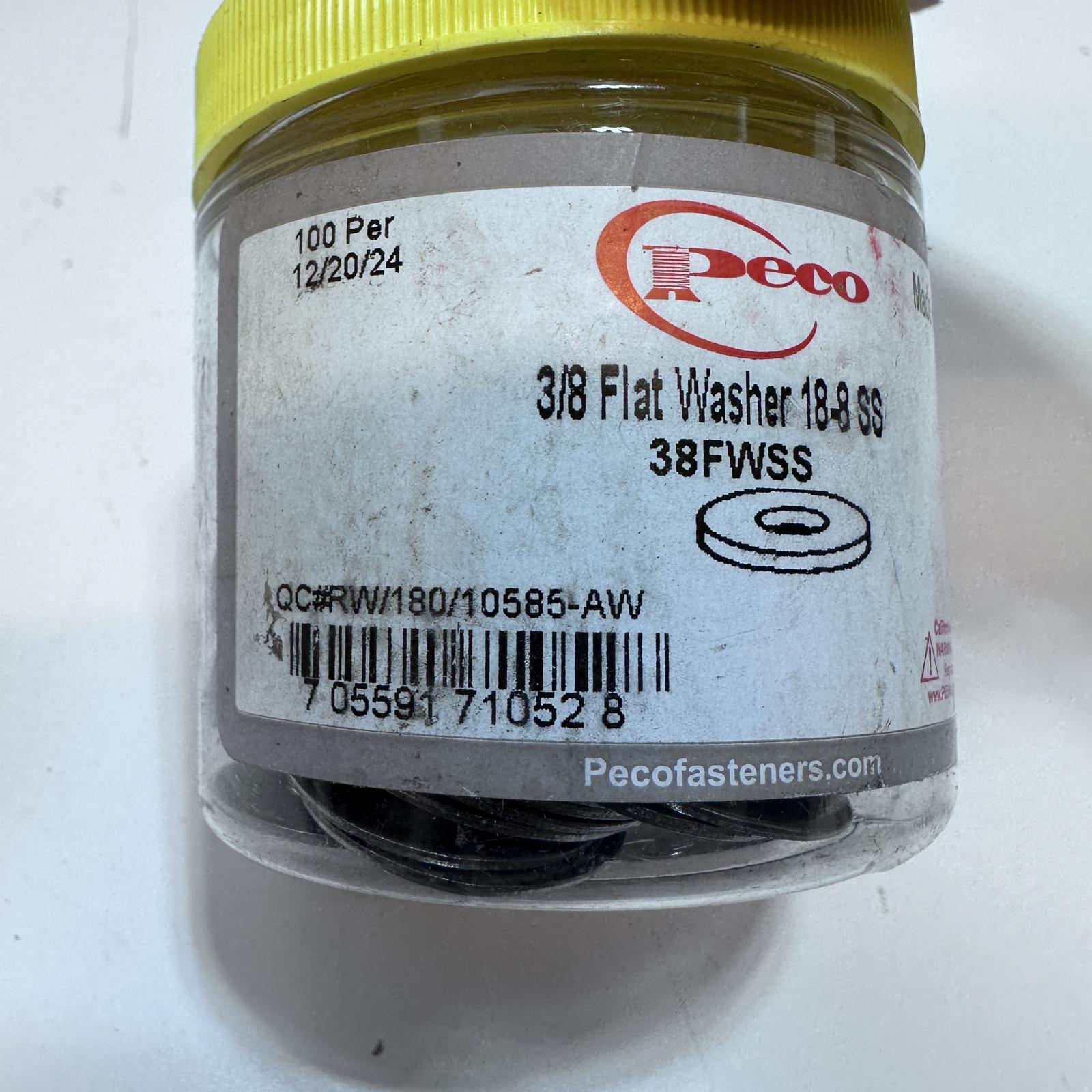 Peco 3/8" Flat Washers 100 Pack - Photo 3