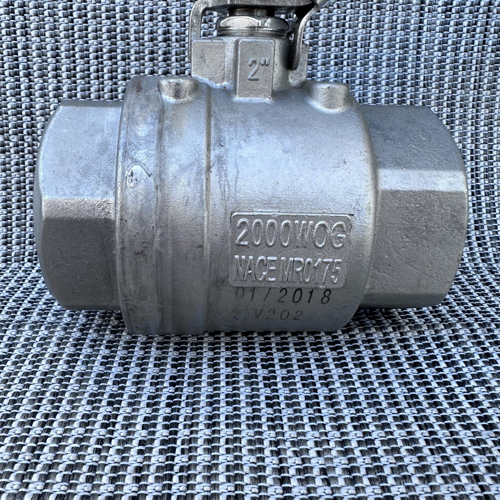NAVCO S20 2" NACE CF8M Full Port Stainless 2000WOG Ball Valve - Photo 2