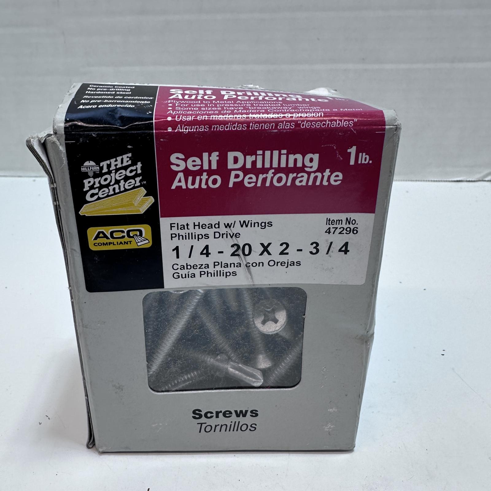 The Project Center Self Drilling Screws - 1/4-20 x 2-3/4" Flat Head w/ Wings - Photo 2