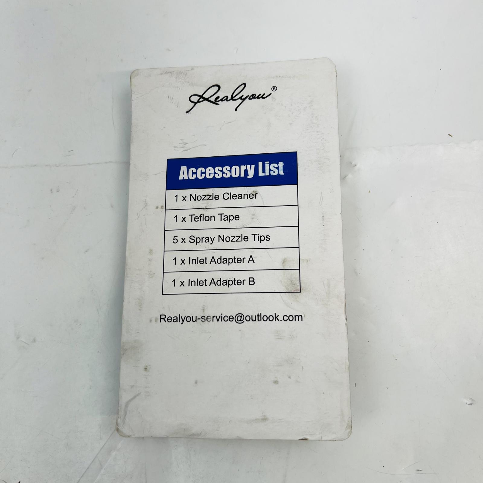 Realyou Airbrush Spares Kit Nozzle Cleaner, Teflon Tape, 5 Spray Tips, 2 Adapters - Photo 8