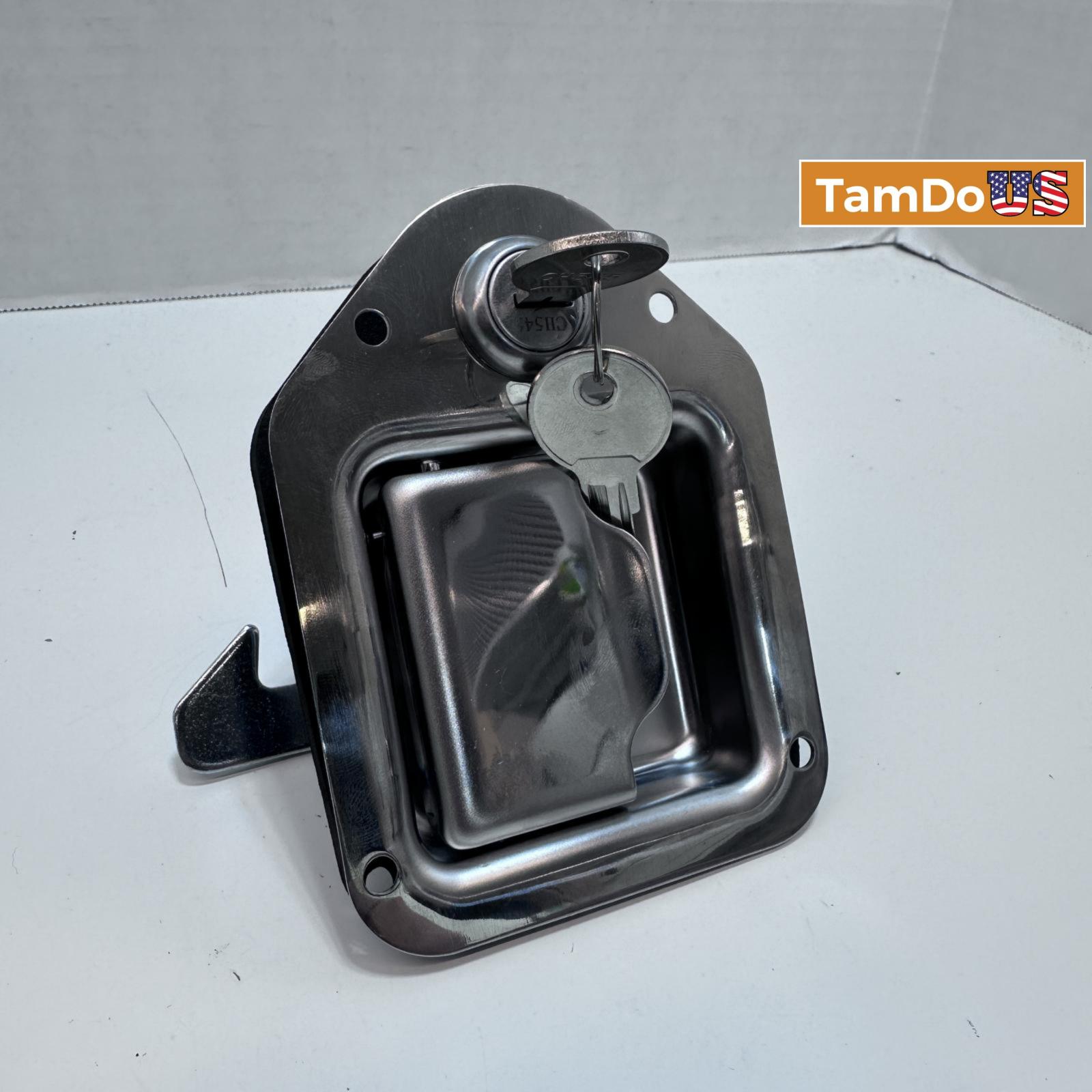 Chrome Locking Mini Paddle Handle - 90° Rotation - CH506 Key - Photo 5