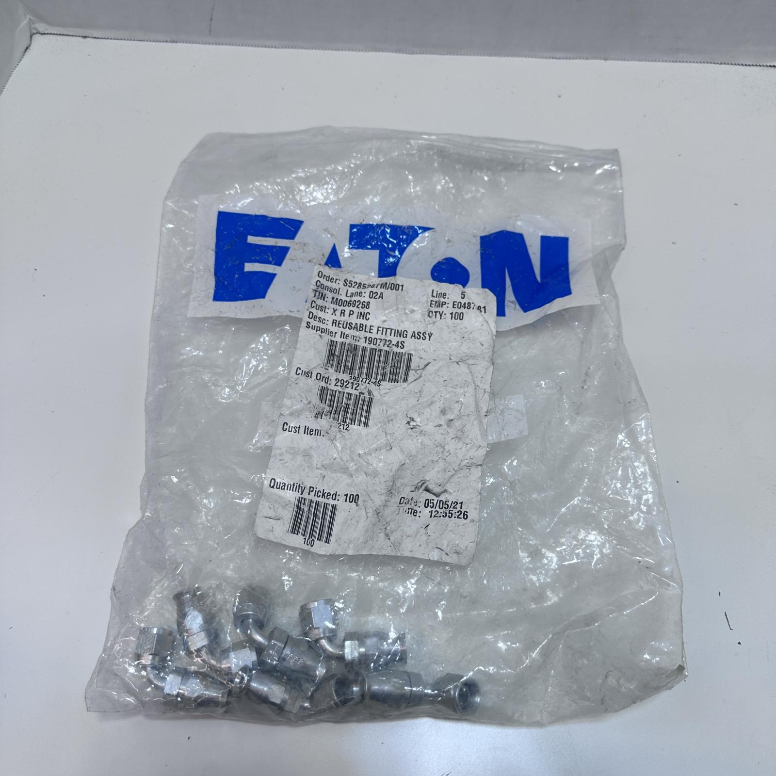 Lot of 6 Eaton Reusable Fitting Assembly 190772-4S - Photo 5