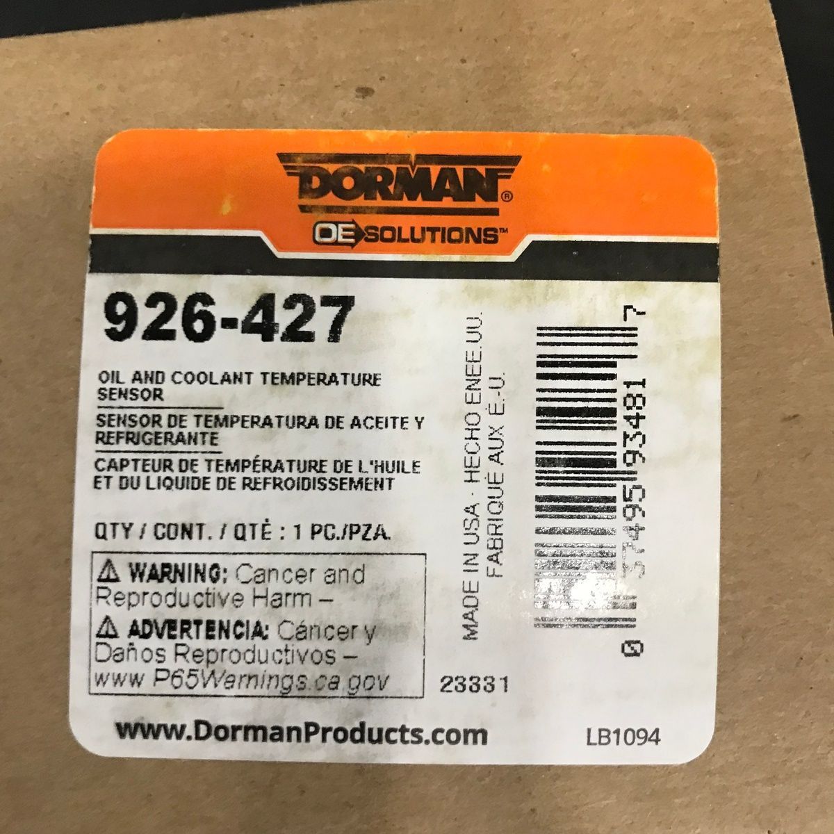 Dorman 926-427 Engine Coolant Temperature Sensor - Photo 4