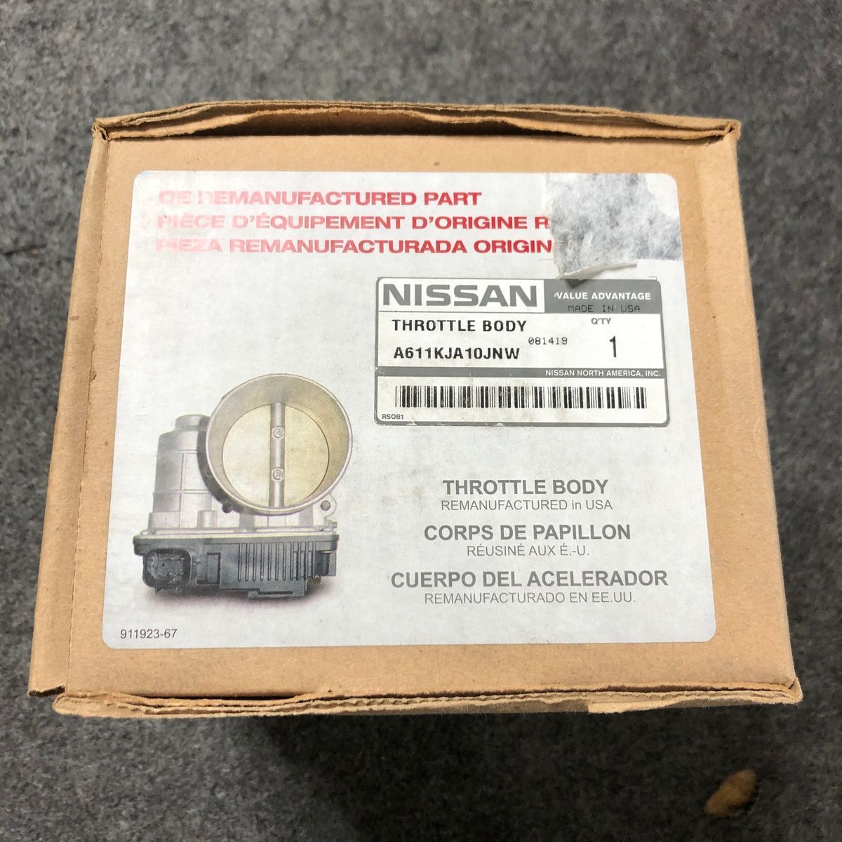 Genuine Nissan 2007-2020 Altima Murano Throttle Body Remanufactured A611KJA10JNW - Photo 8