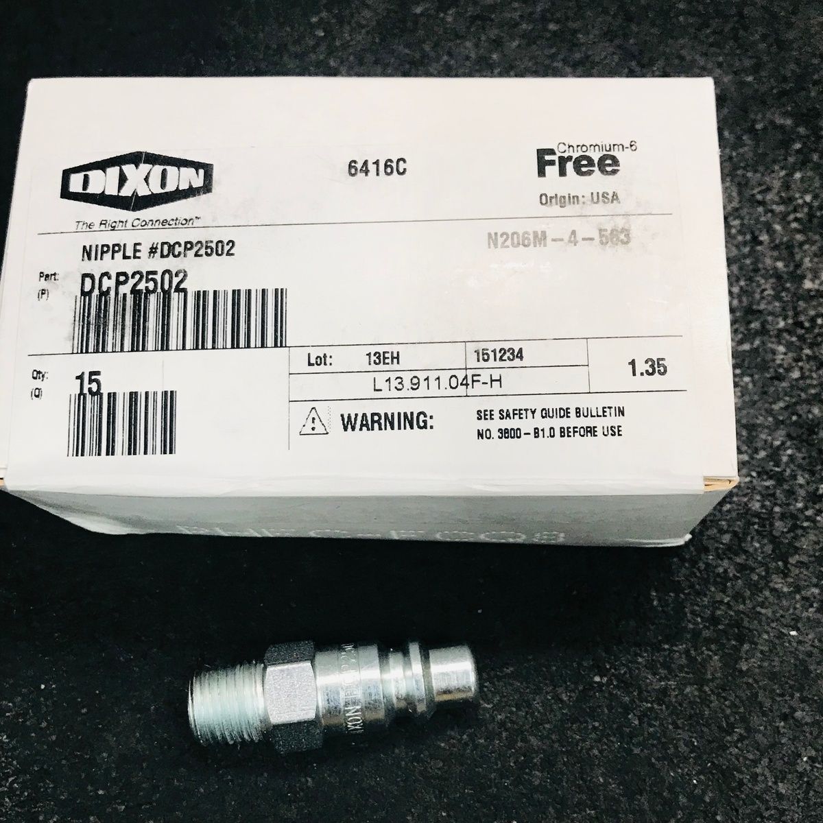 Box of 15 DIXON DCP2502 Chief Industrial Quick Connect Plug 3/8" Coupler x 1/4" - Photo 2