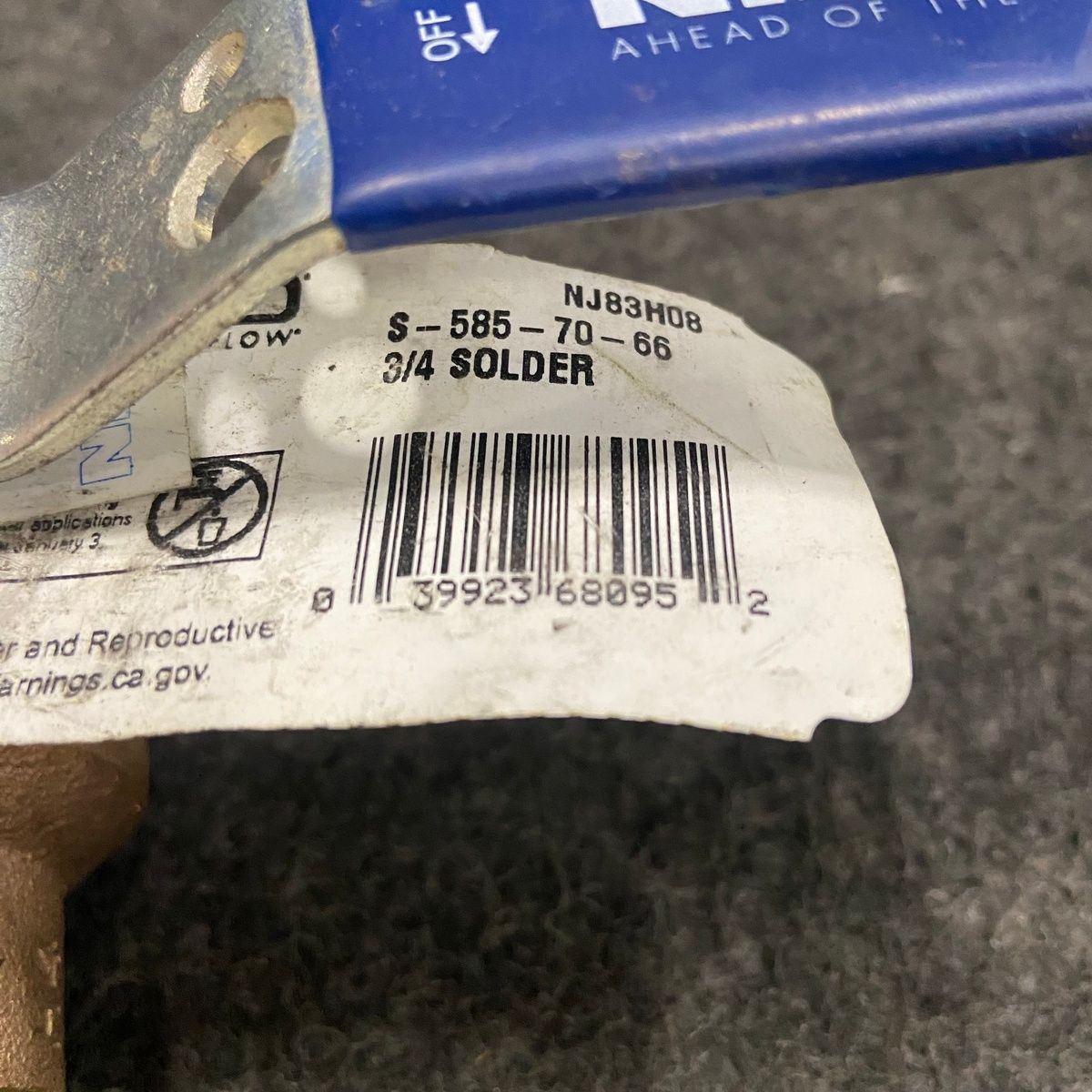 LOT OF 5 NIBCOS S-585-70-66 Two-piece Bronze Ball Valve 3/4" Solder - Photo 4