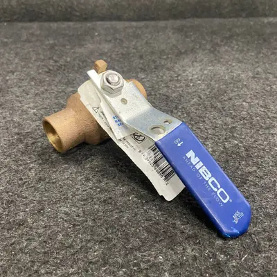 LOT OF 5 NIBCOS S-585-70-66 Two-piece Bronze Ball Valve 3/4" Solder at Hydraulics, Pneumatics & Plumbing in new condition