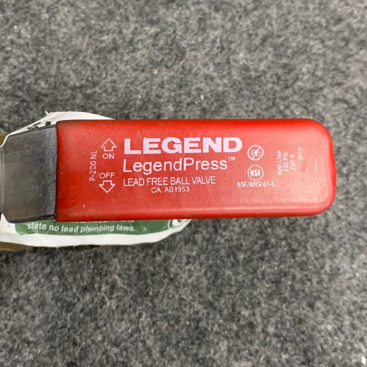 Lot of 3 LEGEND P-200NL 3/4" No Lead Ball Valve, Brass - Photo 9