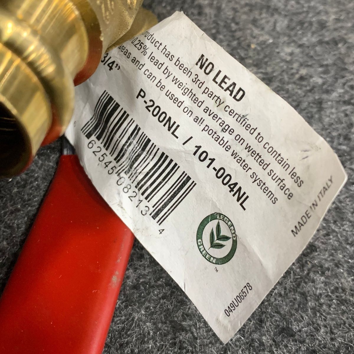 Lot of 3 LEGEND P-200NL 3/4" No Lead Ball Valve, Brass - Photo 7