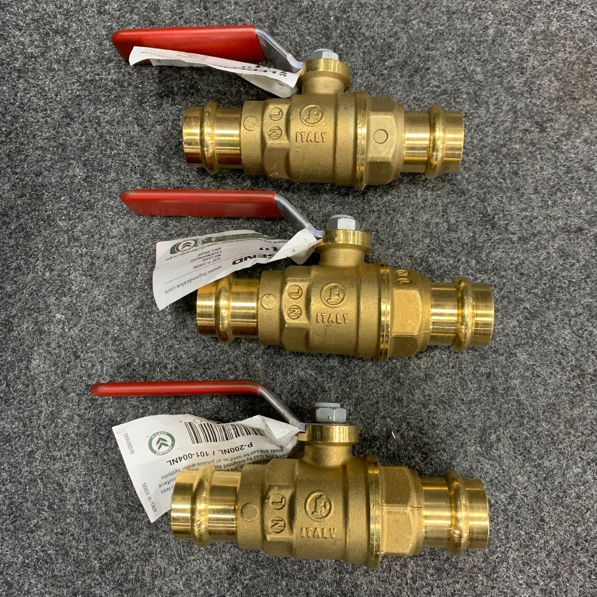 Lot of 3 LEGEND P-200NL 3/4" No Lead Ball Valve, Brass - Photo 2