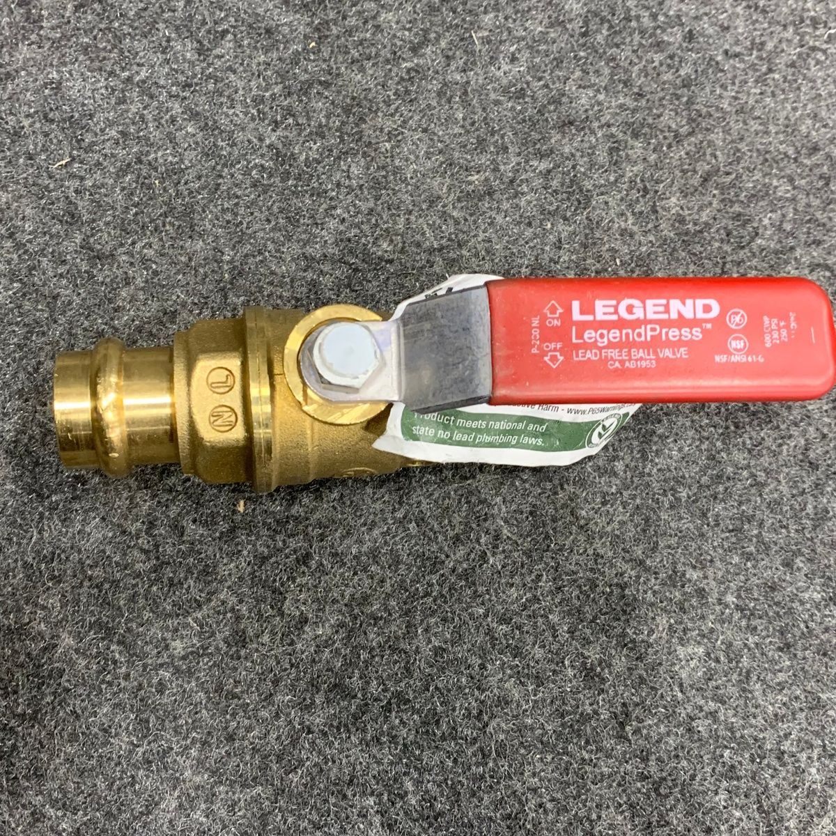 Lot of 3 LEGEND P-200NL 3/4" No Lead Ball Valve, Brass - Photo 4
