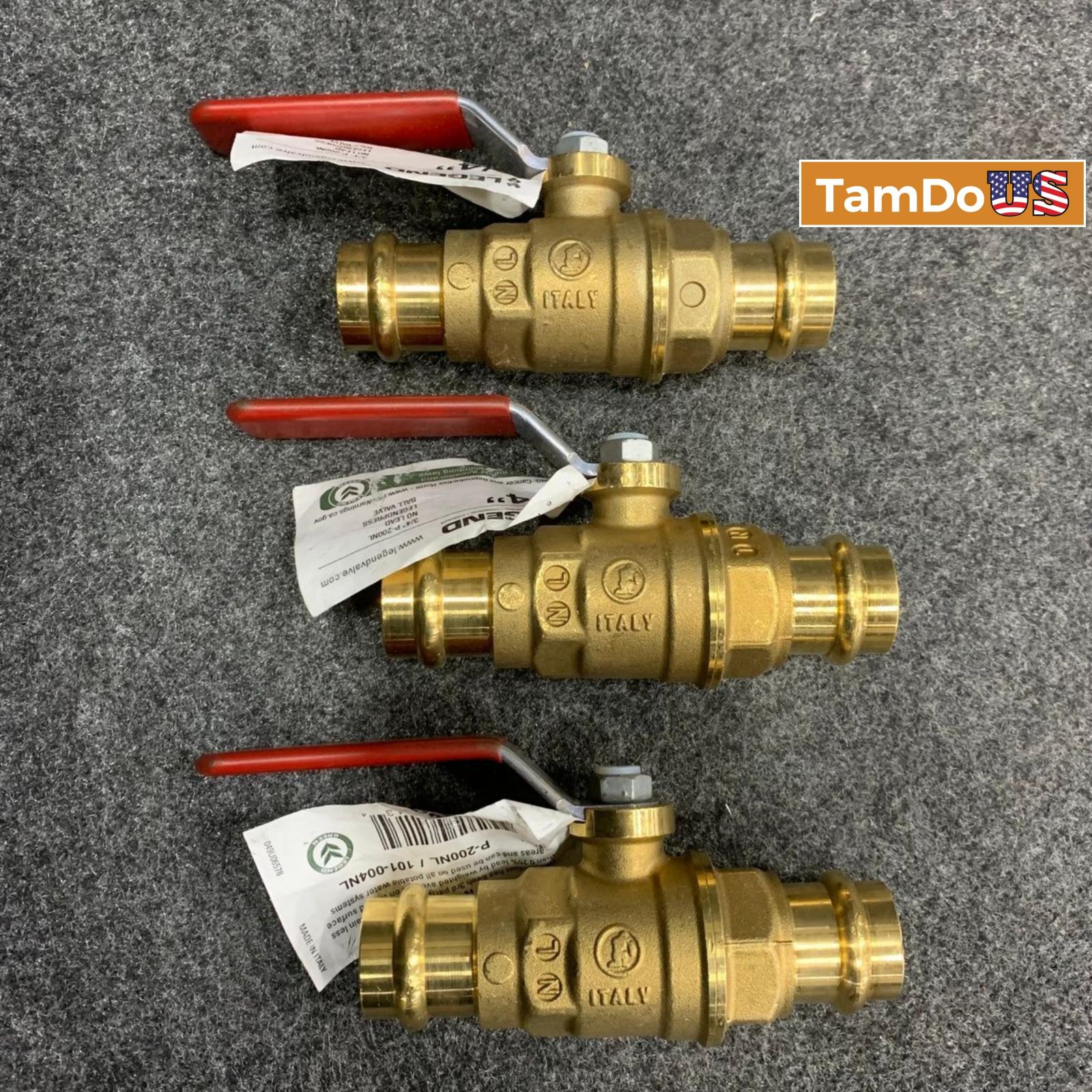 Lot of 3 LEGEND P-200NL 3/4" No Lead Ball Valve, Brass - Photo 10