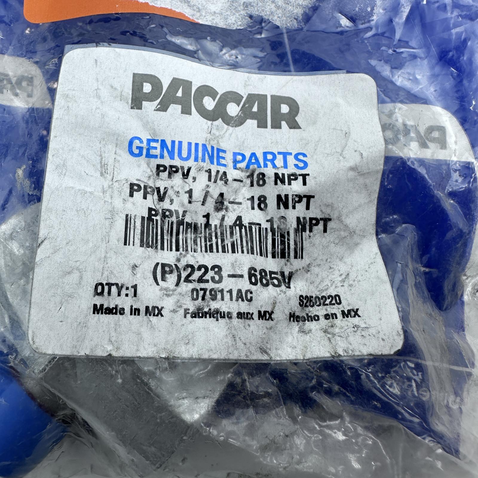 PACCAR Genuine Parts P223-685V PPV 1/4-18 NPT Valve - Photo 3