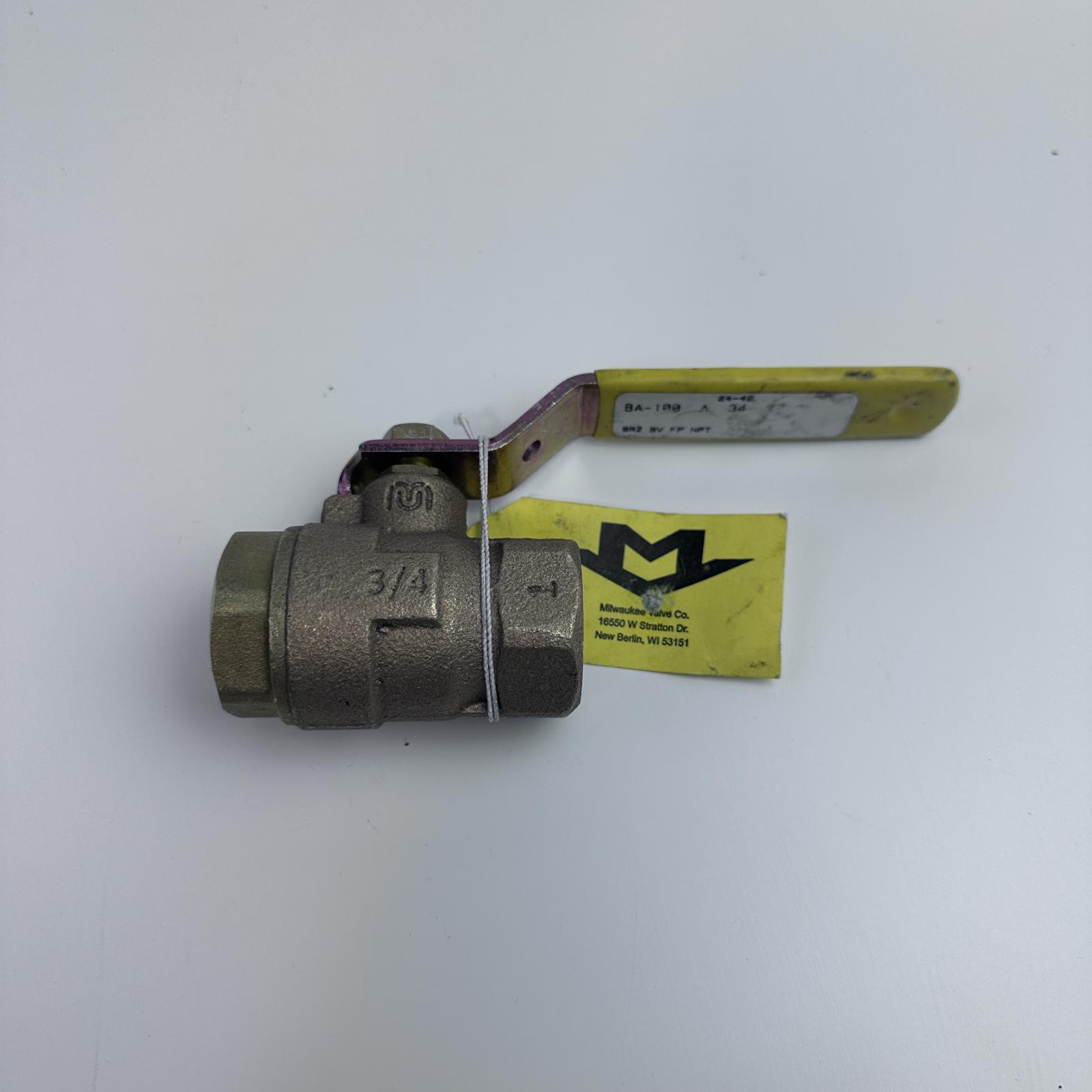 Milwaukee 3/4" Bronze Ball Valve Full Port NPT - Photo 8