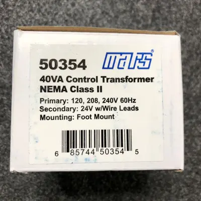 Lot of 2 MARS 50354 40VA Control Transformer at Electrical Equipment & Supplies in new condition