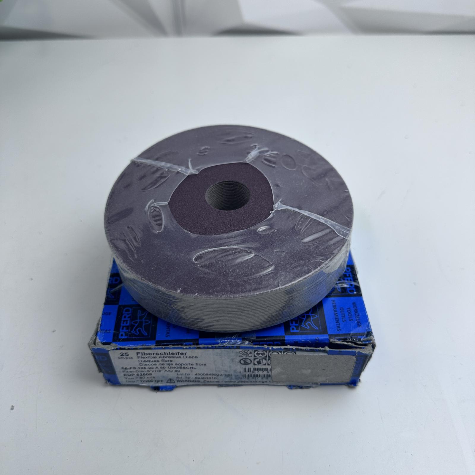 PFERD Fiber Discs 5"x7/8" 100 Grit A/O, Box of 25 - Photo 3