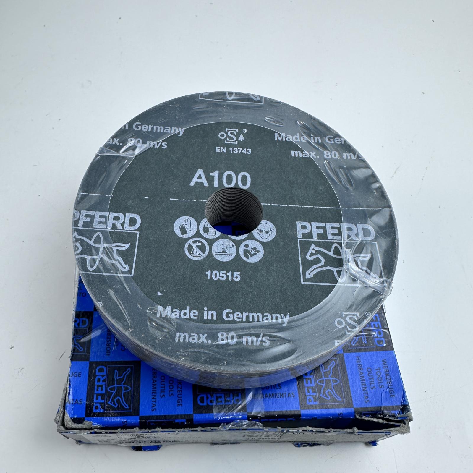 PFERD Fiber Discs 5"x7/8" 100 Grit A/O, Box of 25 - Photo 5