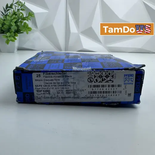 PFERD Fiber Discs 5"x7/8" 100 Grit A/O, Box of 25 at TamDoUS Taylorsville