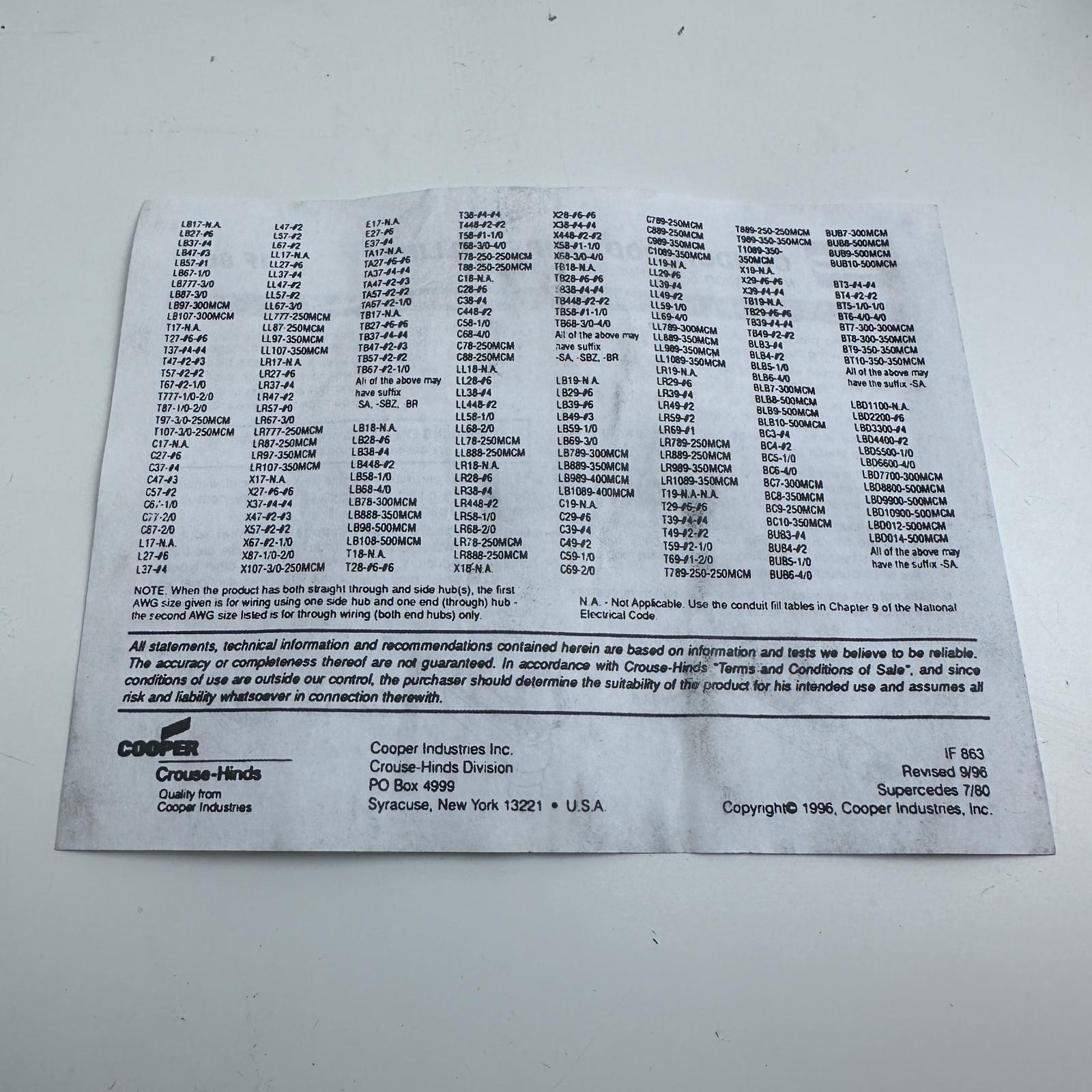 EATON TB57 1-1/2" Conduit Outlet Body, Type T, Aluminum, Threaded - Photo 11