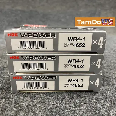 NGK V-Power Spark Plugs WR4-1 Stock #4652 (Qty 12) – NEW, Genuine OEM at Automotive Tools & Supplies in new condition