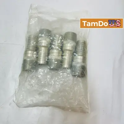 King Combination 1-1/4" Pipe x Hose Nipple, 5-Pack at Hydraulics, Pneumatics & Plumbing in new condition