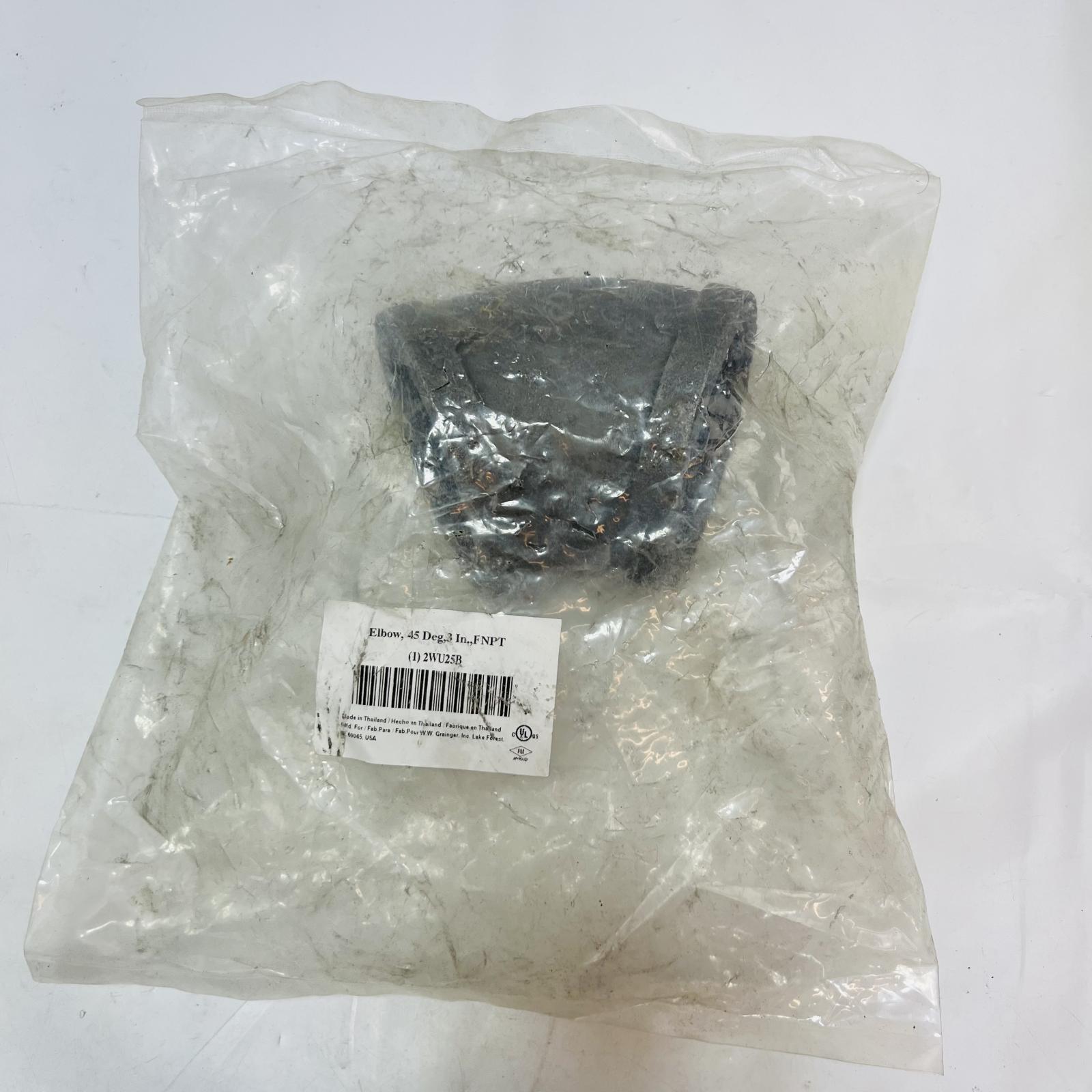 SA 45-Deg 3" FNPT Elbow Fitting, 2W05B for Industrial Piping - Photo 2