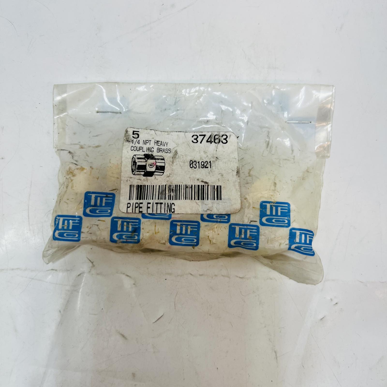 TFC Brass Pipe Fitting Coupling 1/4" NPT Heavy Duty, 5-Pack - Photo 3