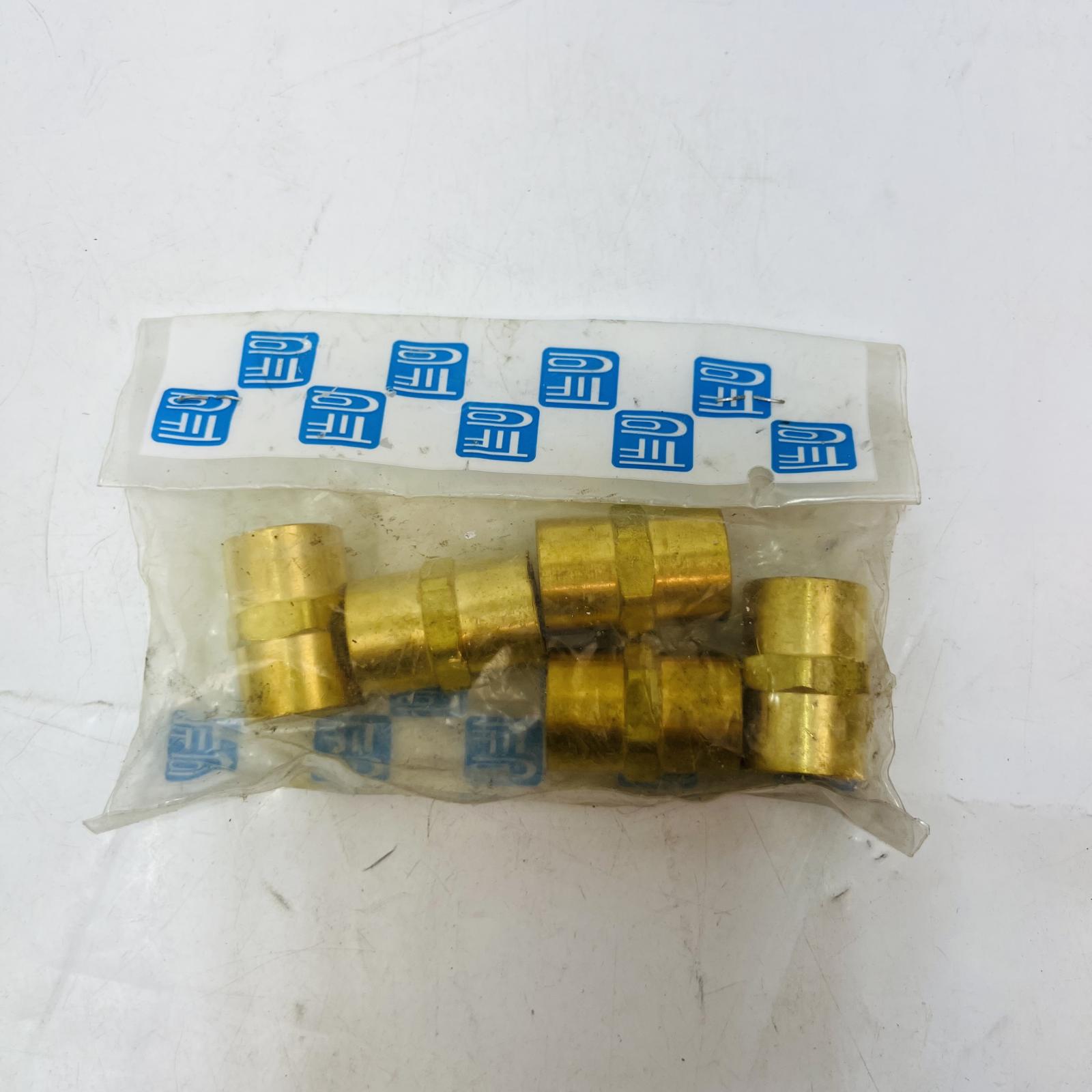 TFC Brass Pipe Fitting Coupling 1/4" NPT Heavy Duty, 5-Pack - Photo 2