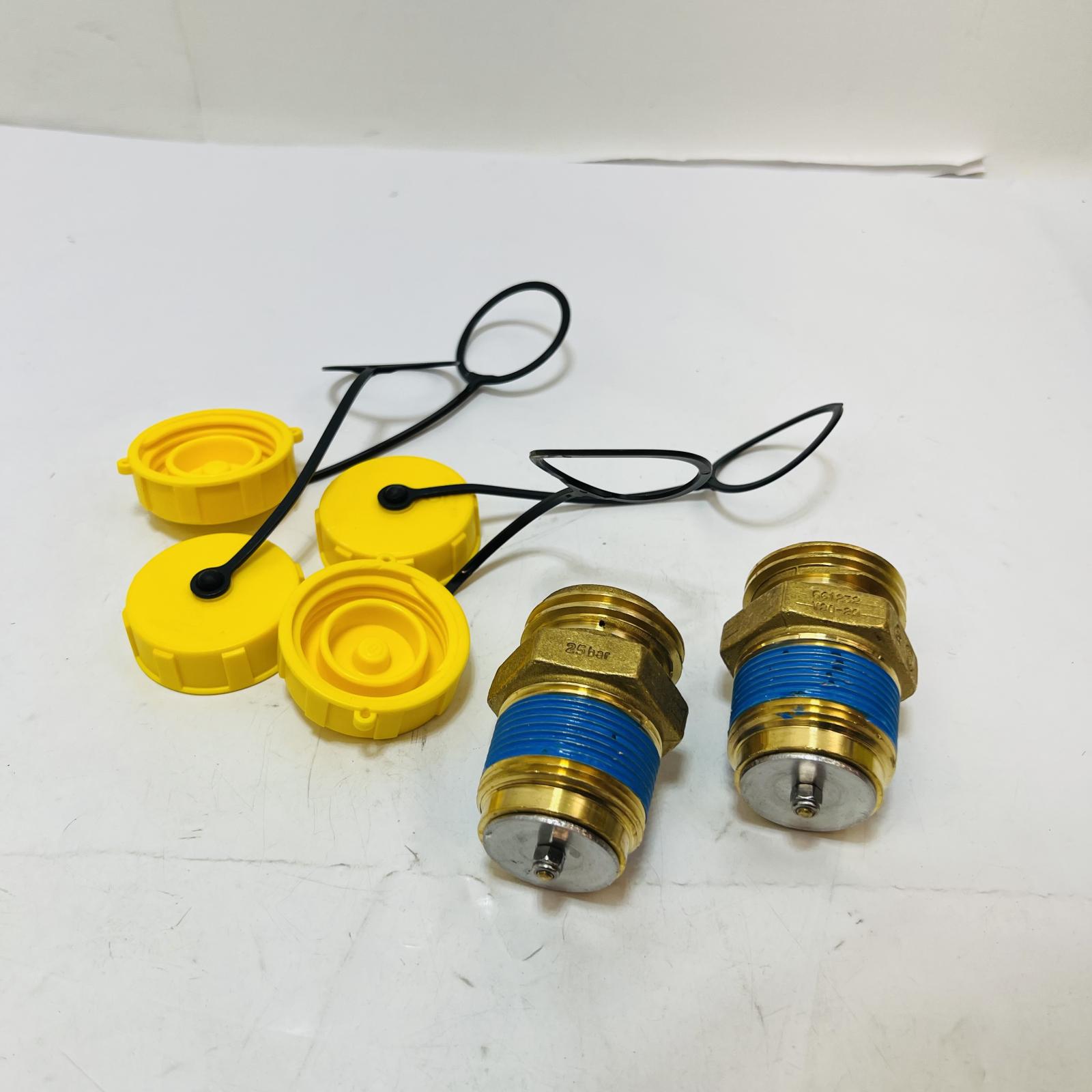 2x Hydraulic Coupler ISO-A 25bar Brass Quick Connect + Dust Caps - Photo 2