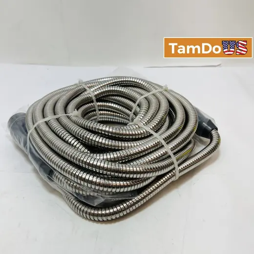 Stainless Steel Flexible Conduit Hose, 1/2" x 25ft, Liquid Tight with Connectors at TamDoUS Taylorsville