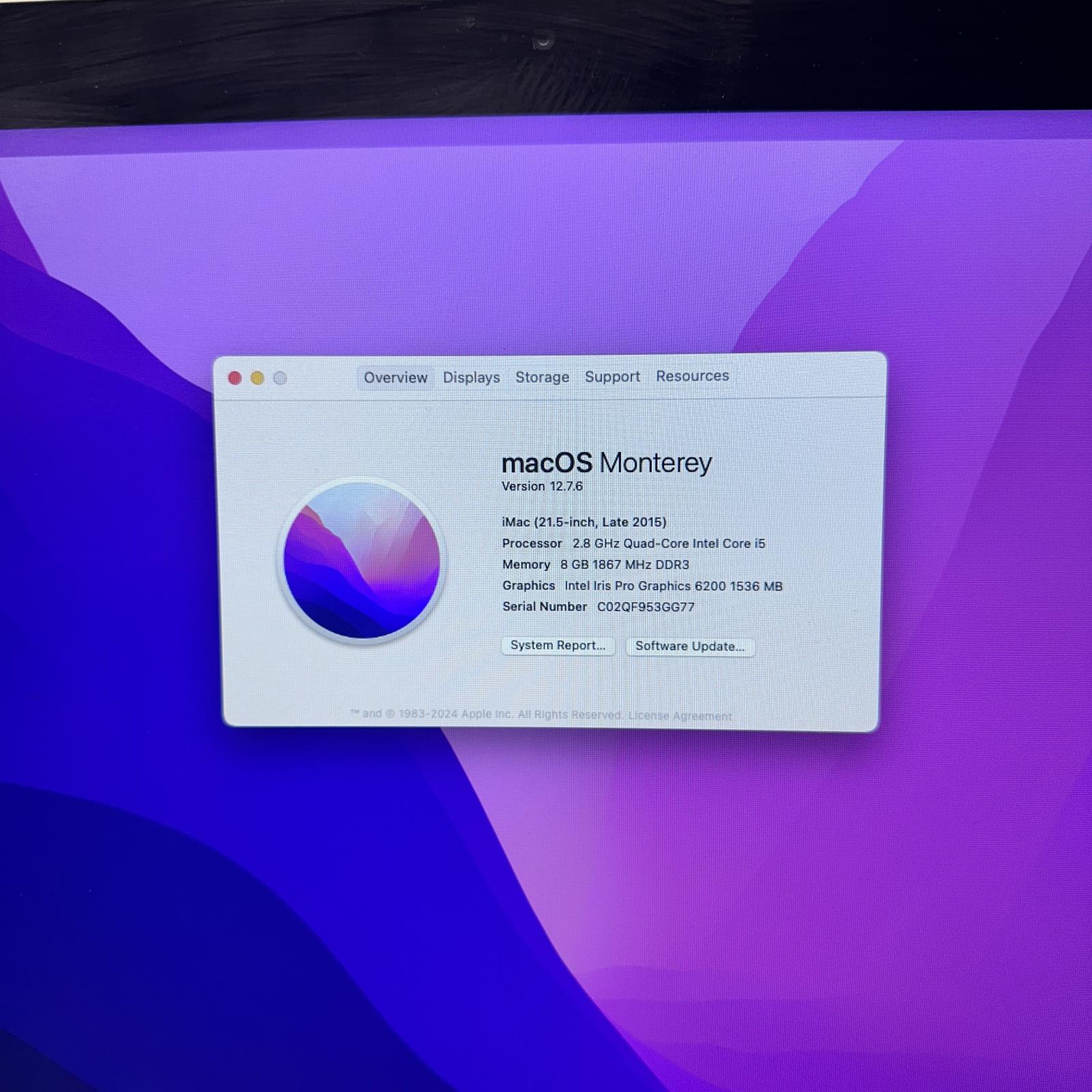 iMac 21.5-inch, Late 2015 Intel Quad-Core i5, 8GB, 1TB Storage - Photo 10