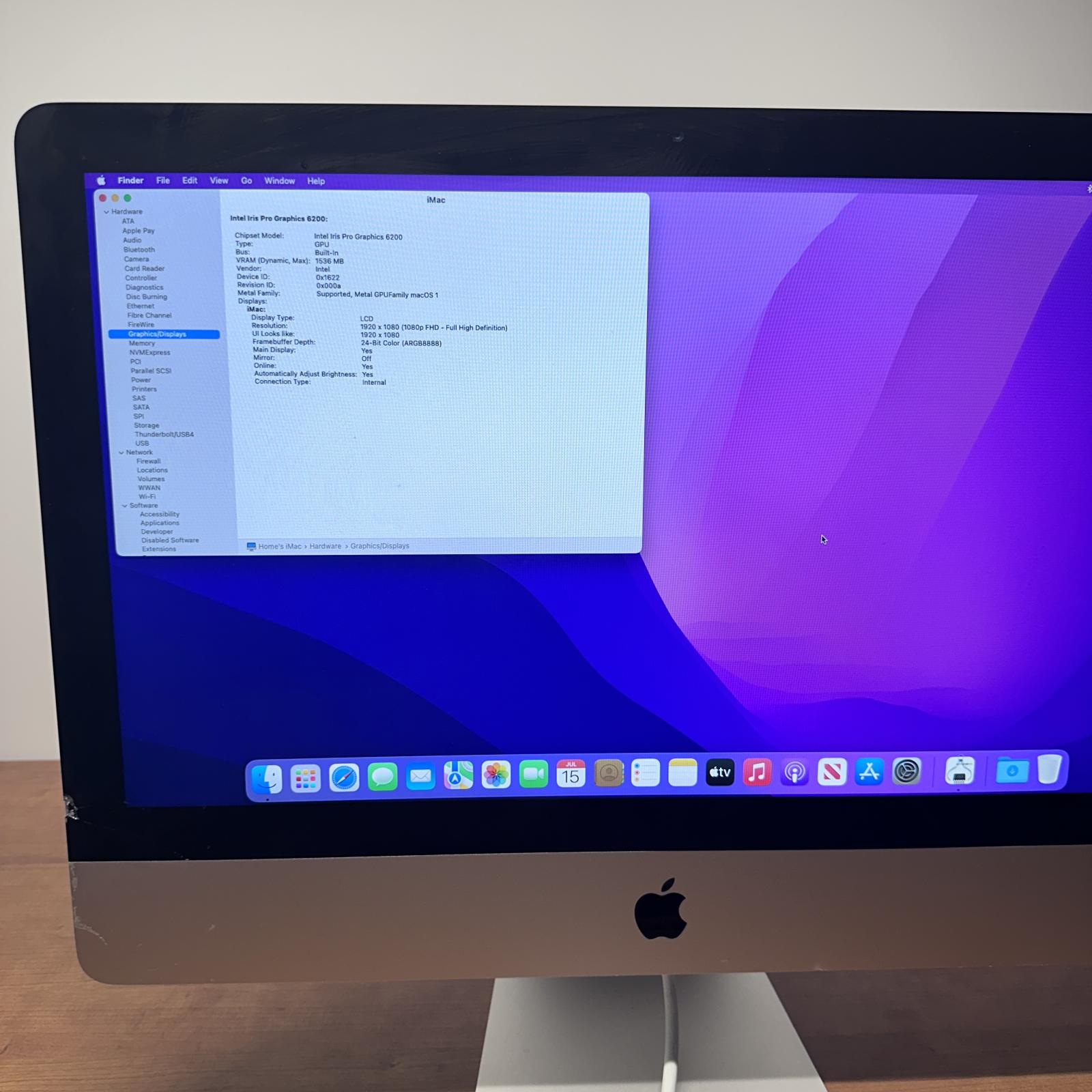 iMac 21.5-inch, Late 2015 Intel Quad-Core i5, 8GB, 1TB Storage - Photo 4