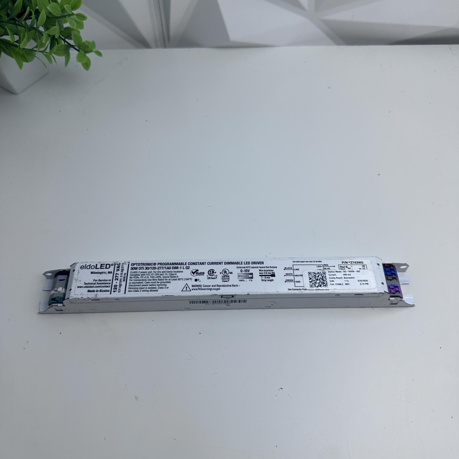 eldoLED OPTOTRONIC 30W LED Driver, 0-10V, Dimmable - Photo 2