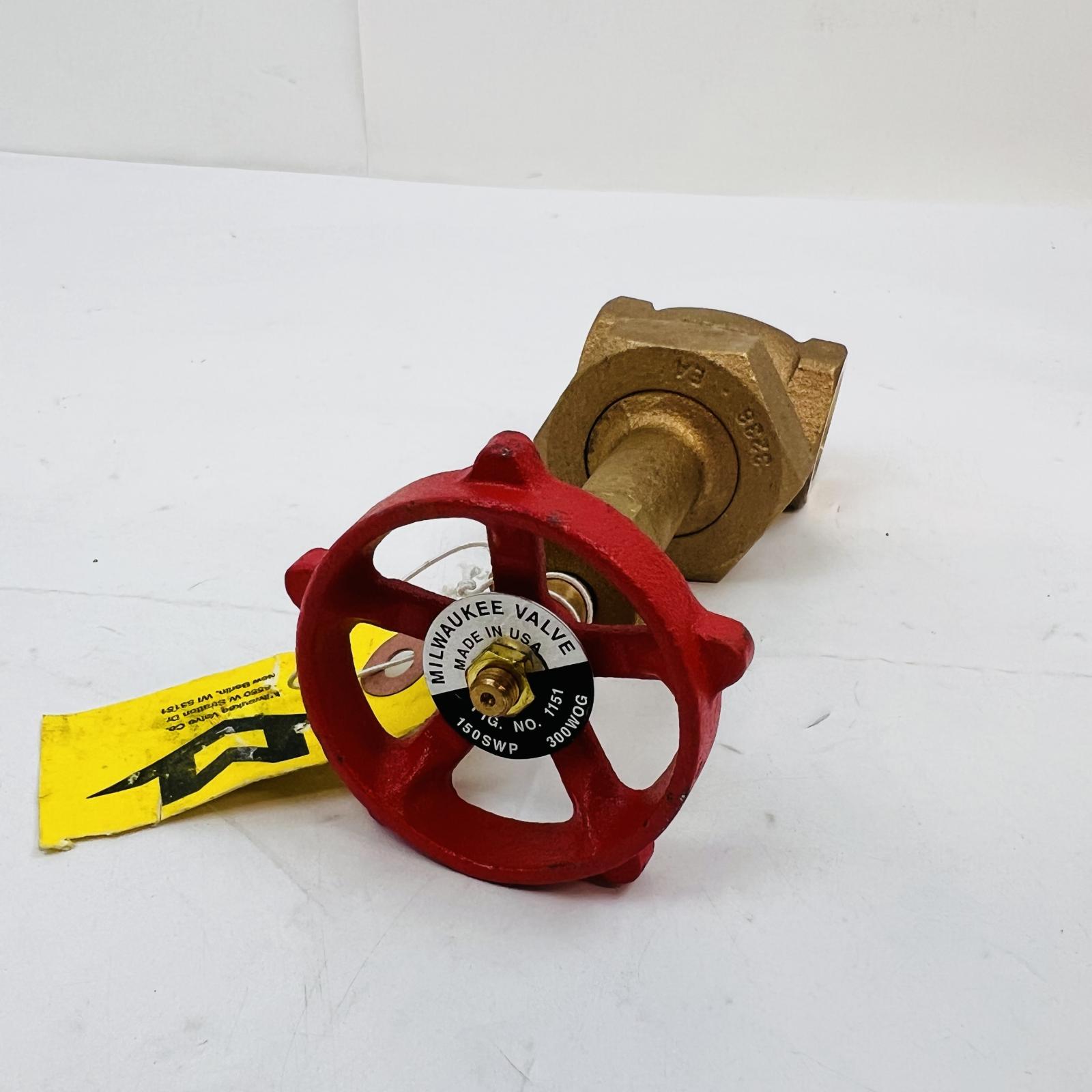Milwaukee Valve Bronze Gate Valve 3/4" NPT, 150 SWP / 300 WOG - Made in USA - Photo 3