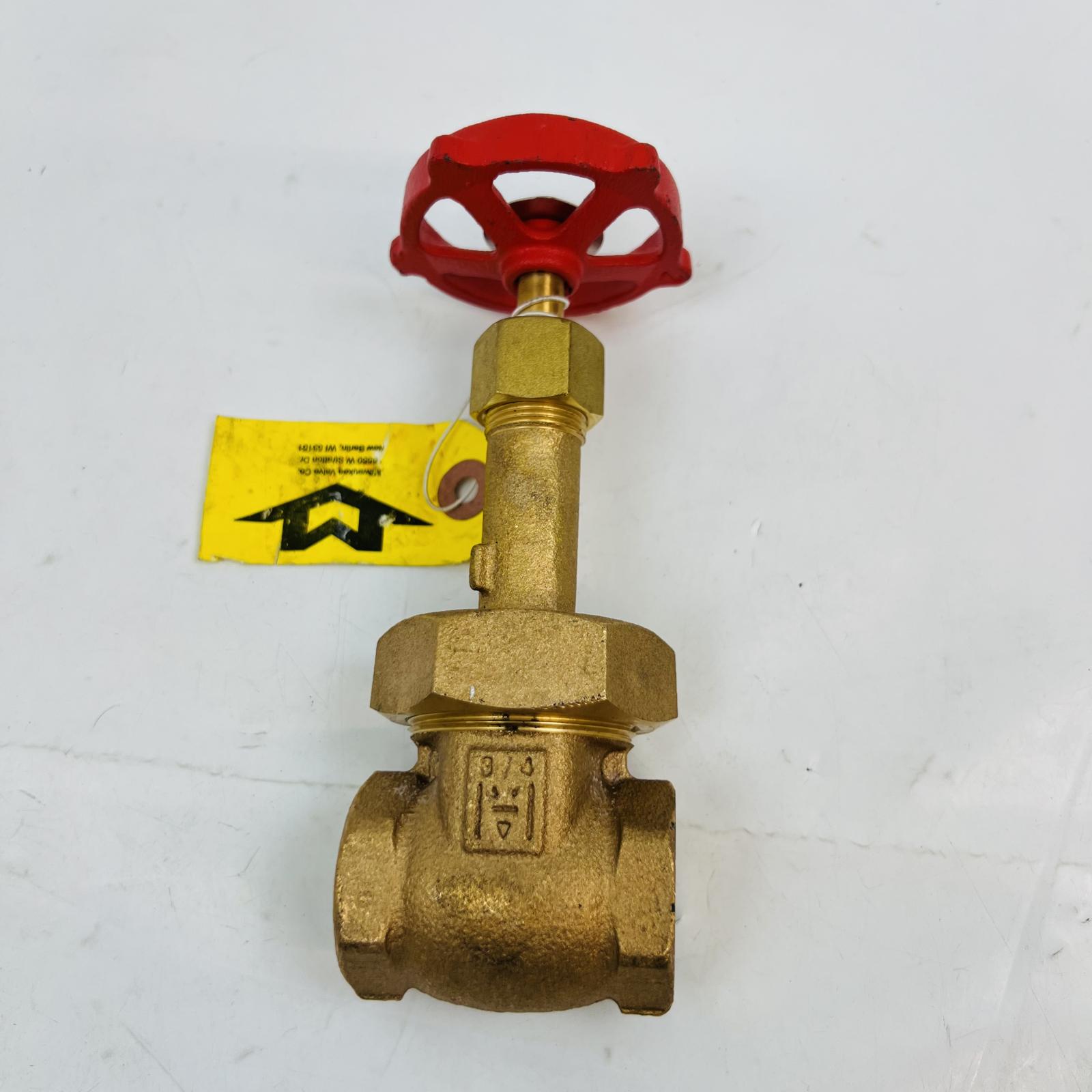 Milwaukee Valve Bronze Gate Valve 3/4" NPT, 150 SWP / 300 WOG - Made in USA - Photo 2