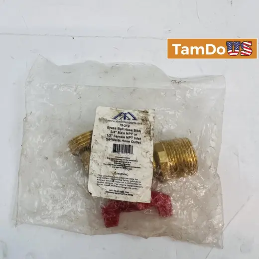 Brass Ball Hose Bibb Valve, 3/4" Male NPT or 1/2" Female NPT Inlet at TamDoUS Taylorsville