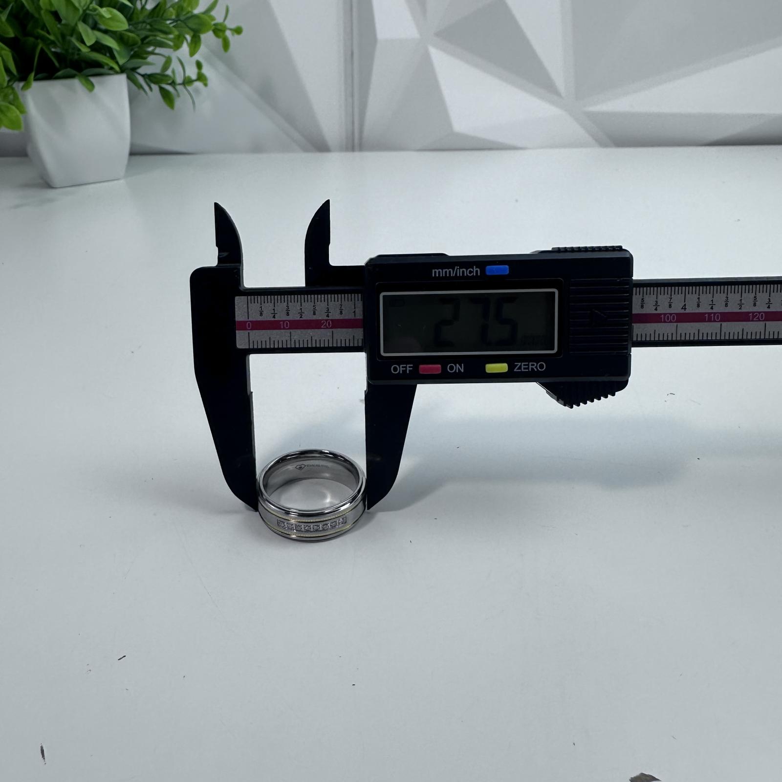 Men's Stainless Steel Ring with Accents & Stones - Size US 12 - Photo 5