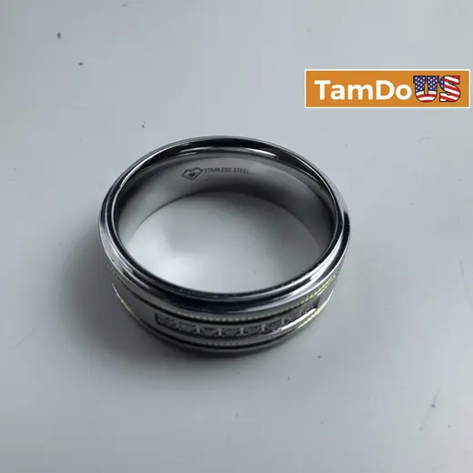 Men's Stainless Steel Ring with Accents & Stones - Size US 12 at TamDoUS Taylorsville