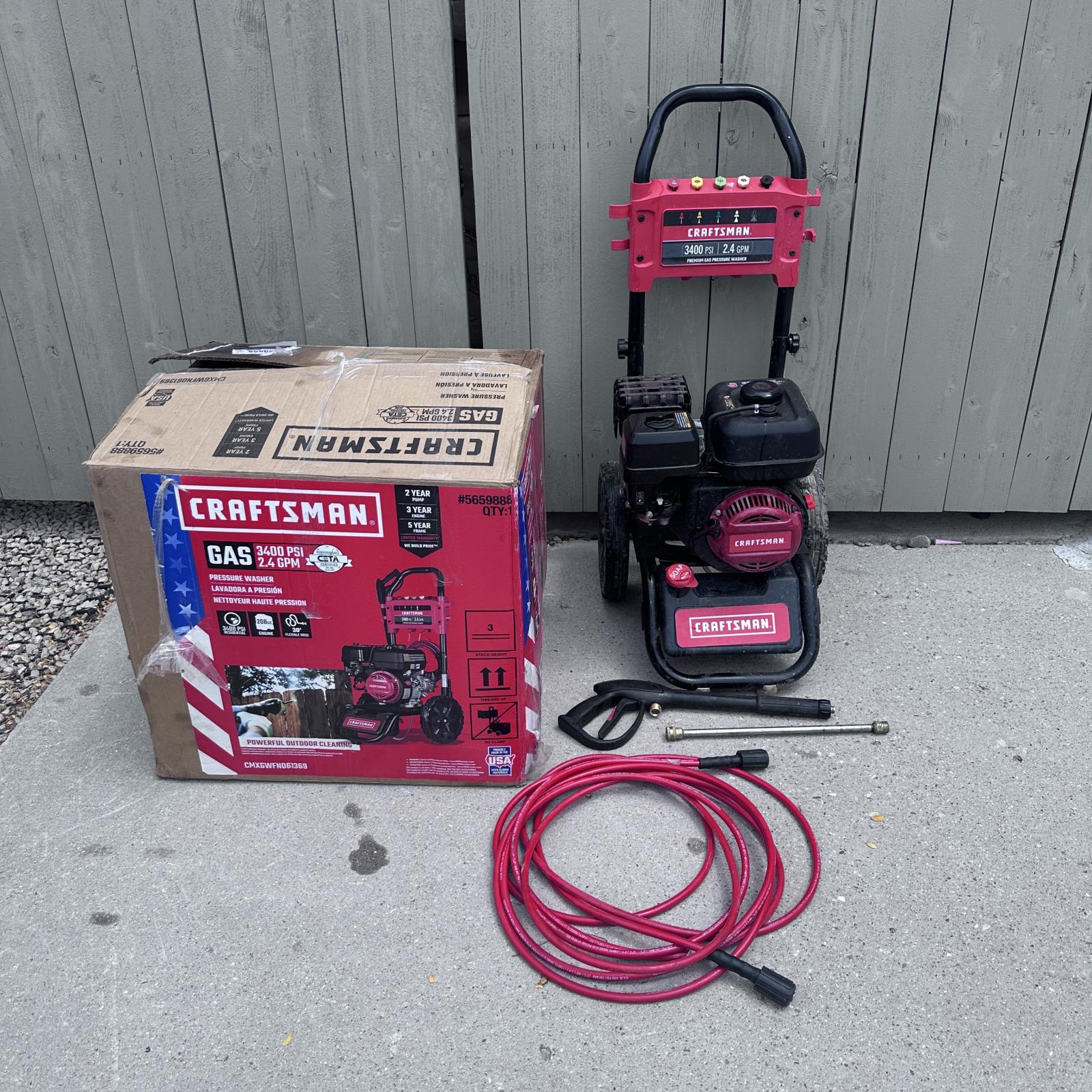 Craftsman 3400-PSI 2.4-GPM Cold Water Gas Pressure Washer - Photo 2