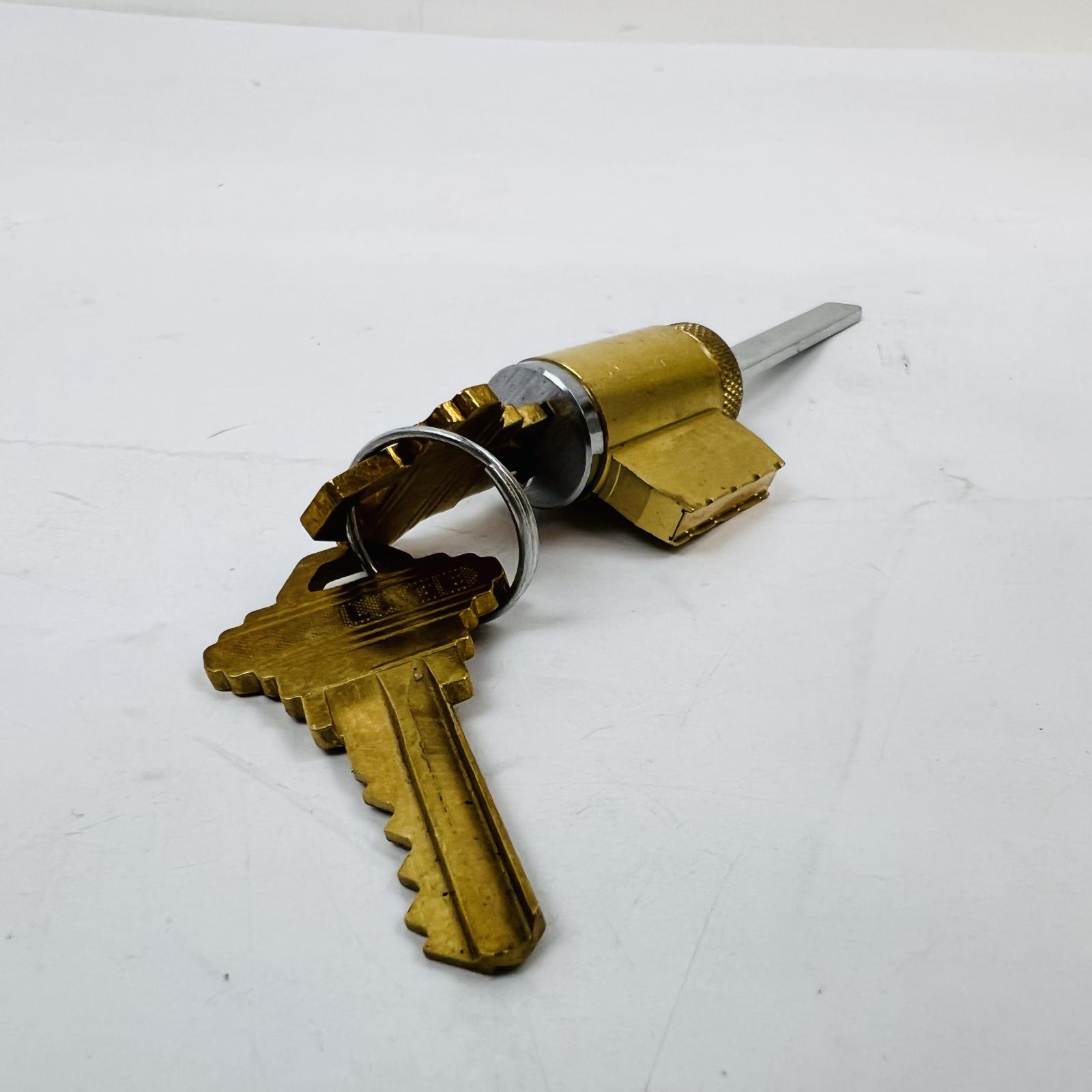 Schlage Lock Cylinder with Keys, Brass Finish, 2.5" Length - Photo 4